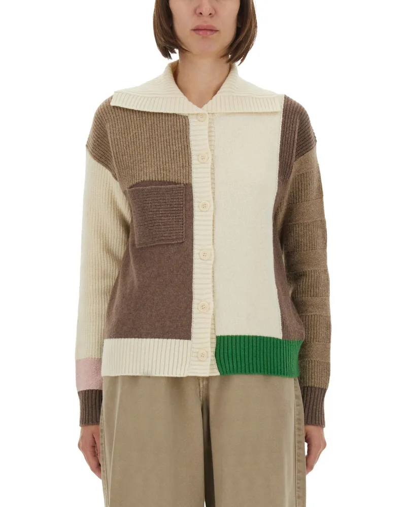 Paul Smith Patchwork Cardigan Beige