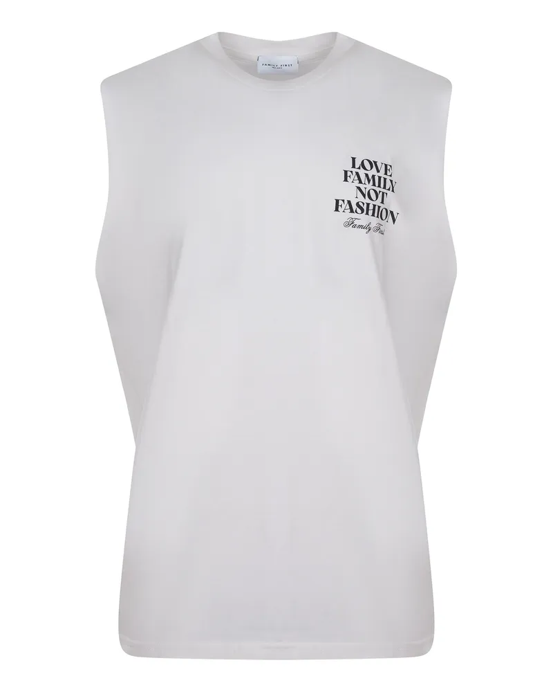 Family First Familie Erstes T -Shirt aus Baumwolle White