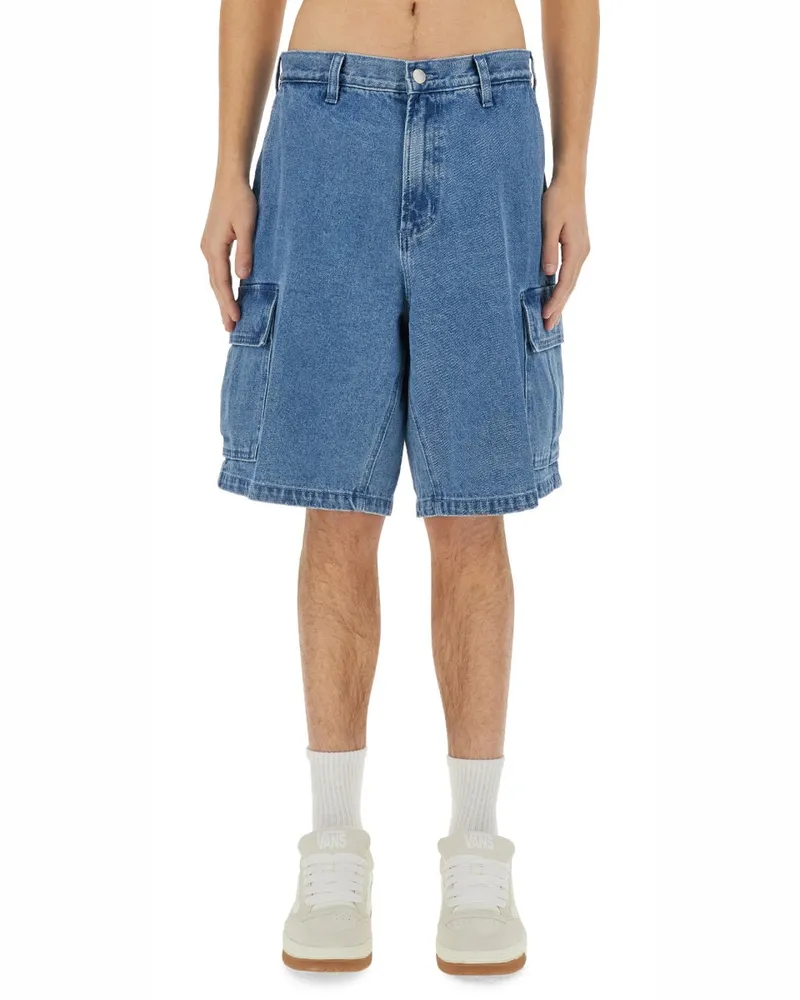 Obey Gehorchen Baggy Bigwig Cargo Shorts Blue