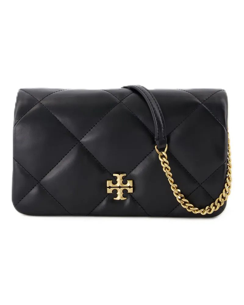 Tory Burch Kira Diamond Wallet auf Kette e Leder schwarz Schwarz