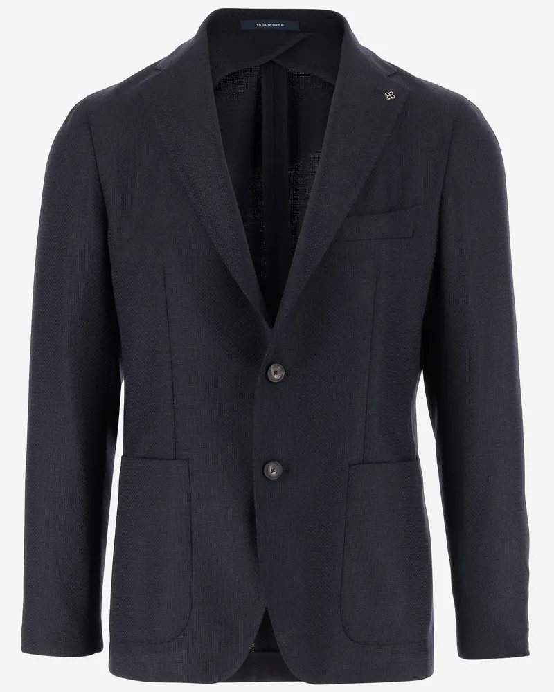 Tagliatore Single Breasted Wolljacke Blue
