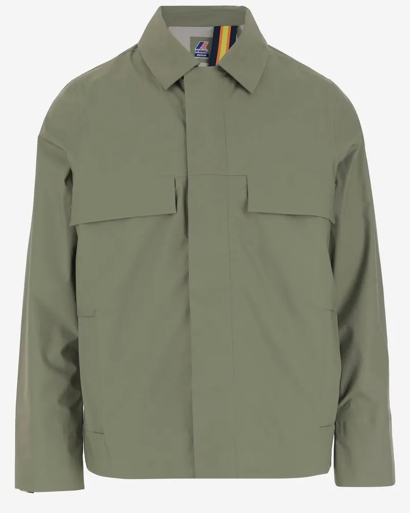 K-Way K Wege winddichte Baumwolljacke Green
