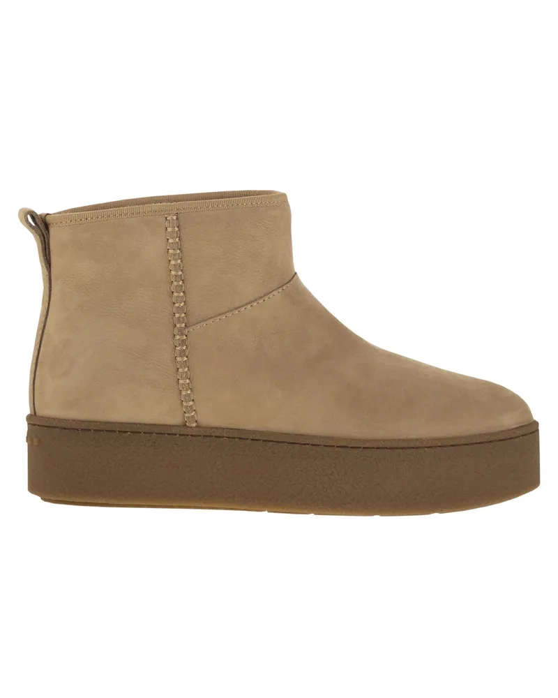Hogan H681 Nubuck -Knöchelstiefel Beige