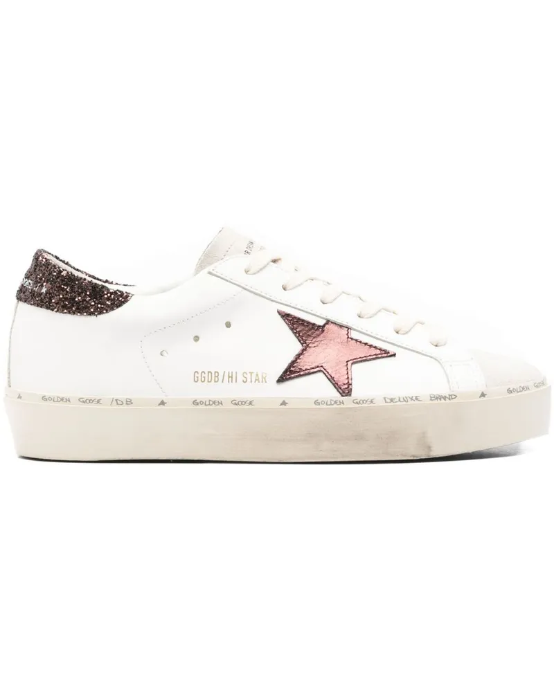 Golden Goose Hi Star Leder -Turnschuhe Brown