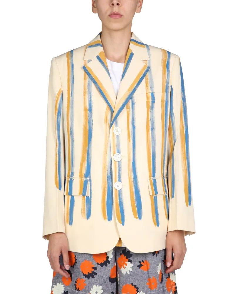 Marni Single Breasted Jacke White