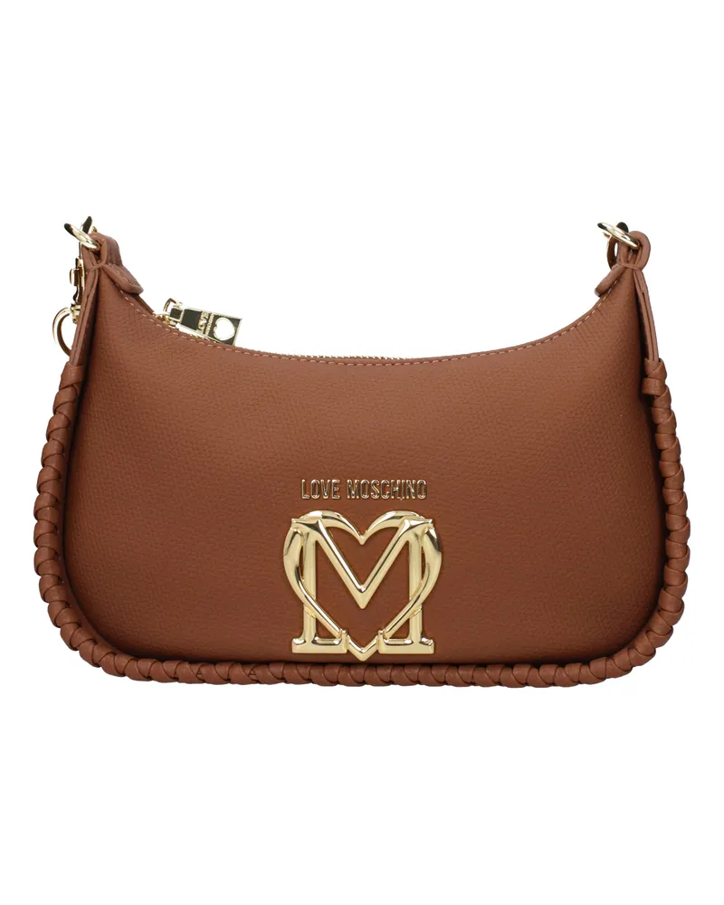 Moschino Damens Umhängetaschen Polyurethan Braun/Camel -