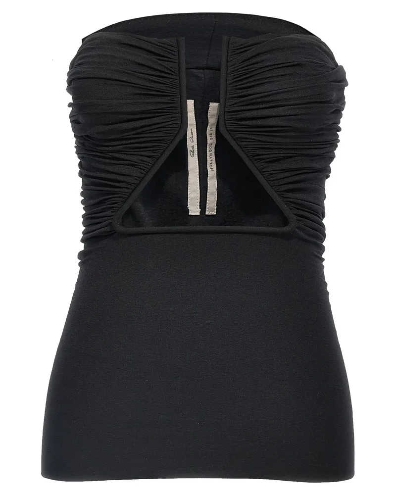 Rick Owens Prong Bustier' Top Black