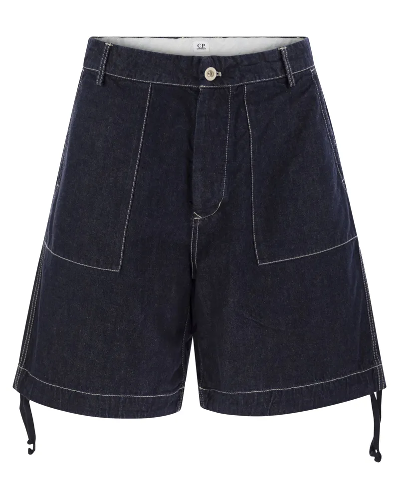 C.P. Company Cotton Denim Shorts Dark