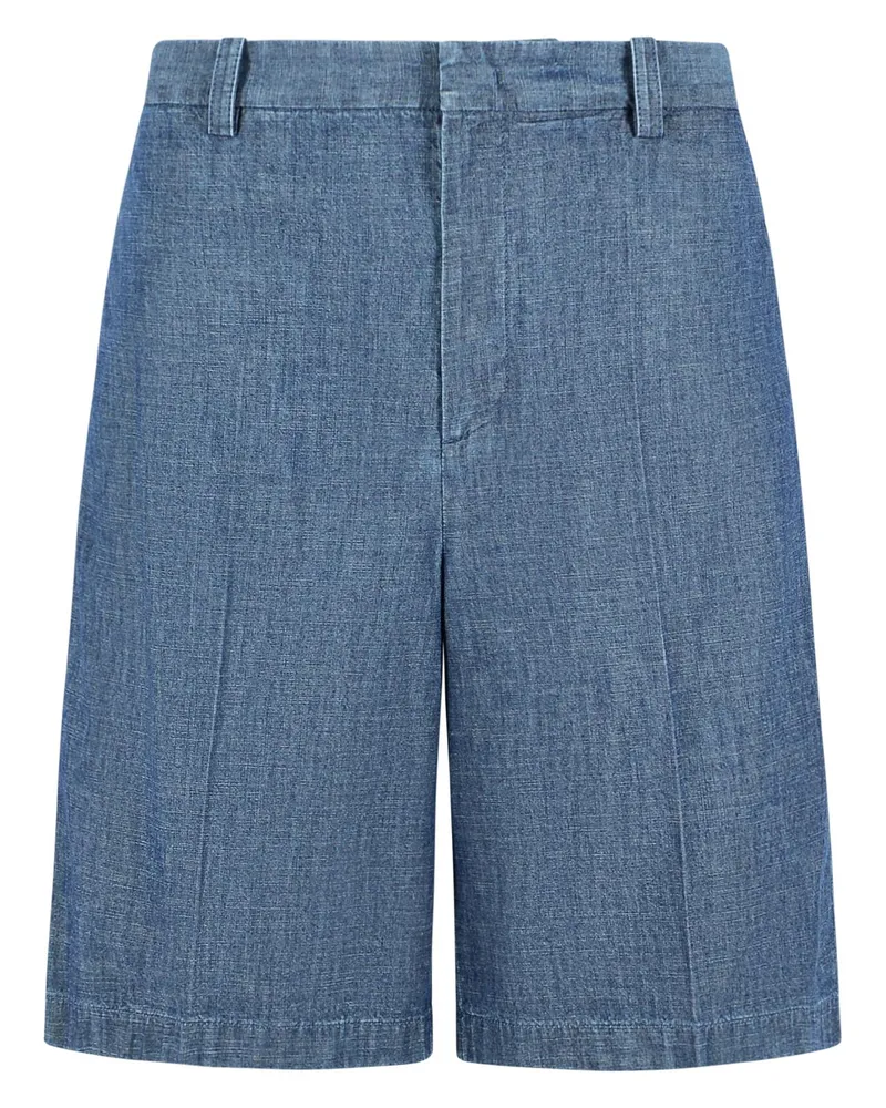 Jil Sander Blaue Baumwoll-Bermudashorts Blue
