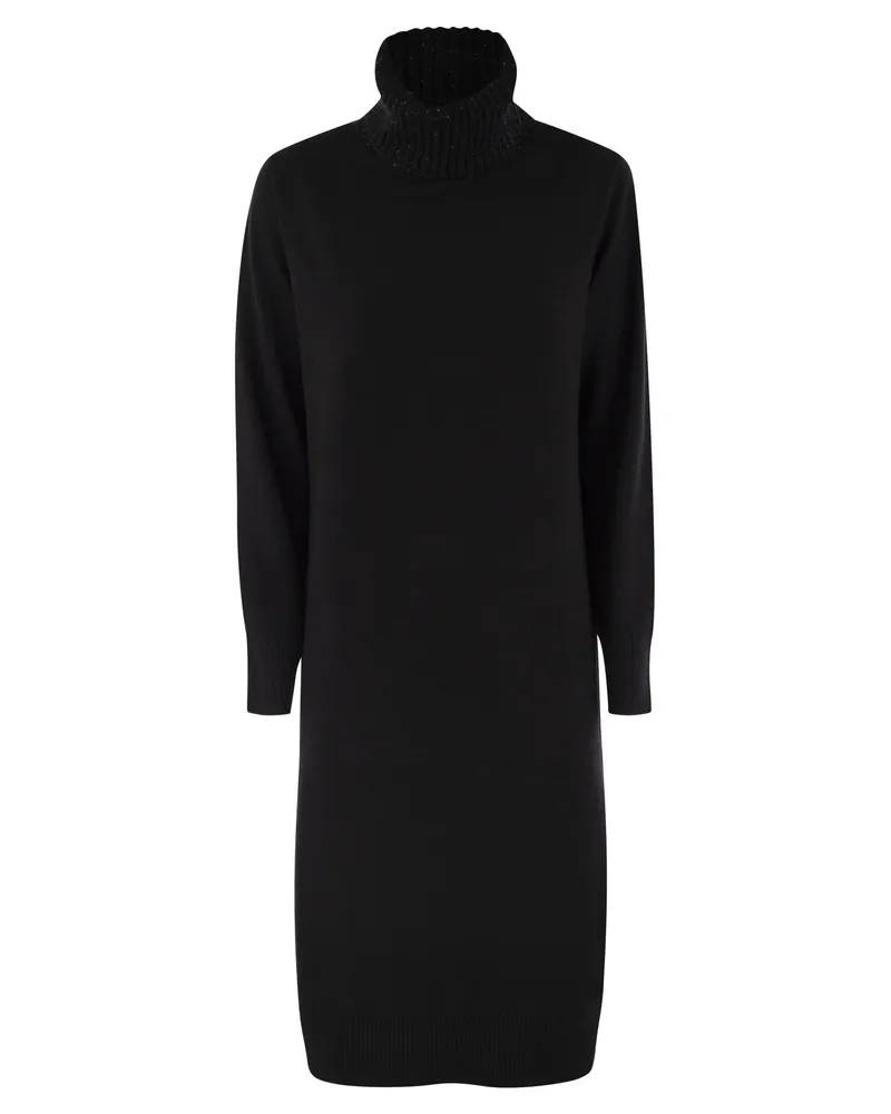 Fabiana Filippi High Neck -Kleid mit Pailletten Black