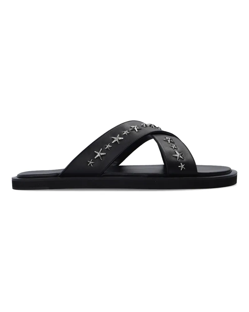 Jimmy Choo Pallo Ledersandalen Schwarz