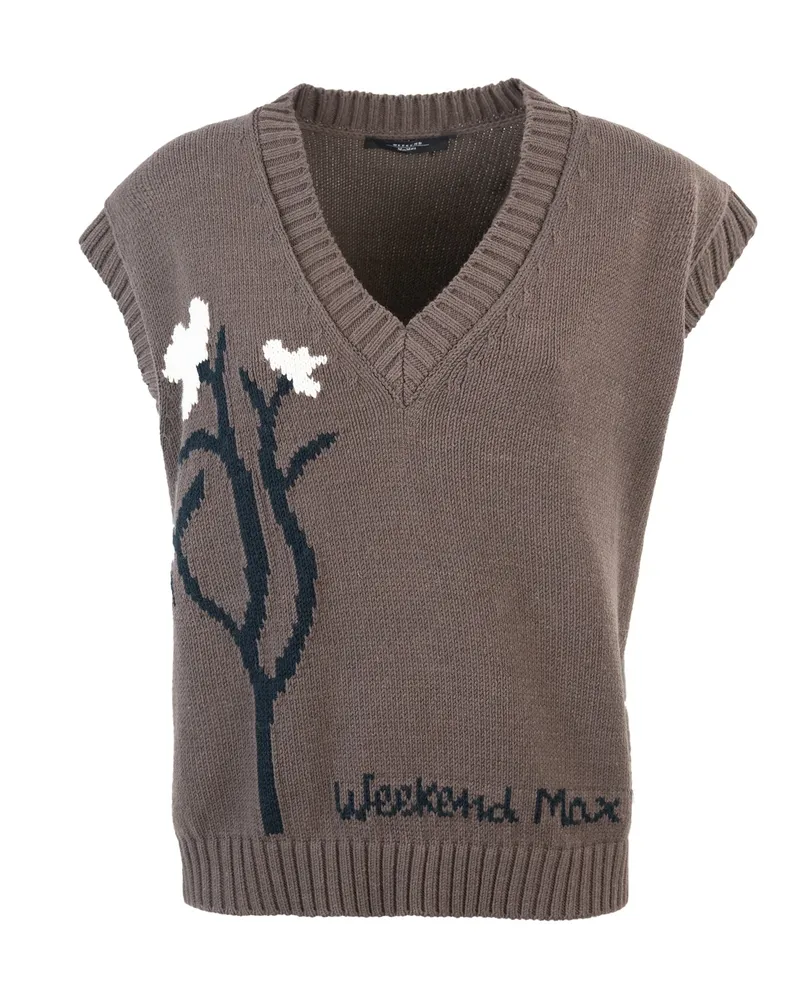 Weekend Max Mara Wochenende Max Mara Gilet Crusca Marrone Brown