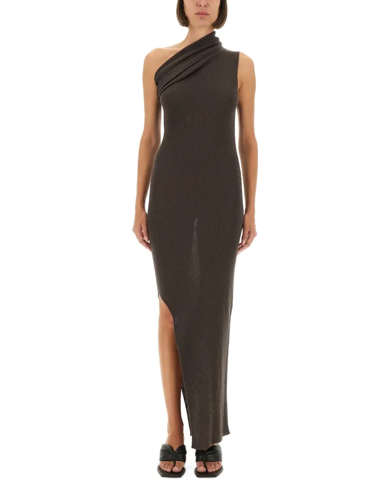 Rick Owens strickte "Athena" Kleid Brown
