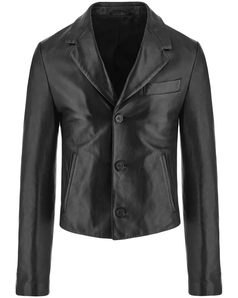 Ferragamo Lederjacke Black