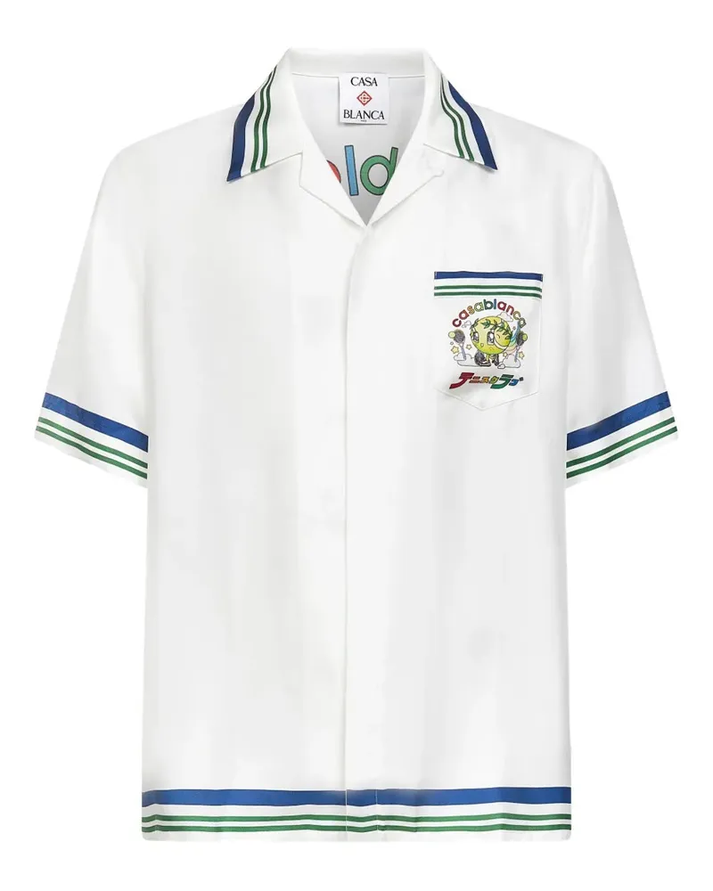 Casablanca Paris Maskottchen -Tennishemd White