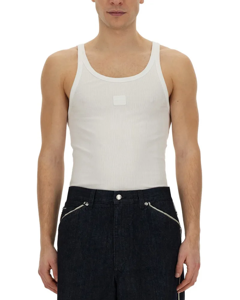 Dolce & Gabbana Rippen -Tank -Top White