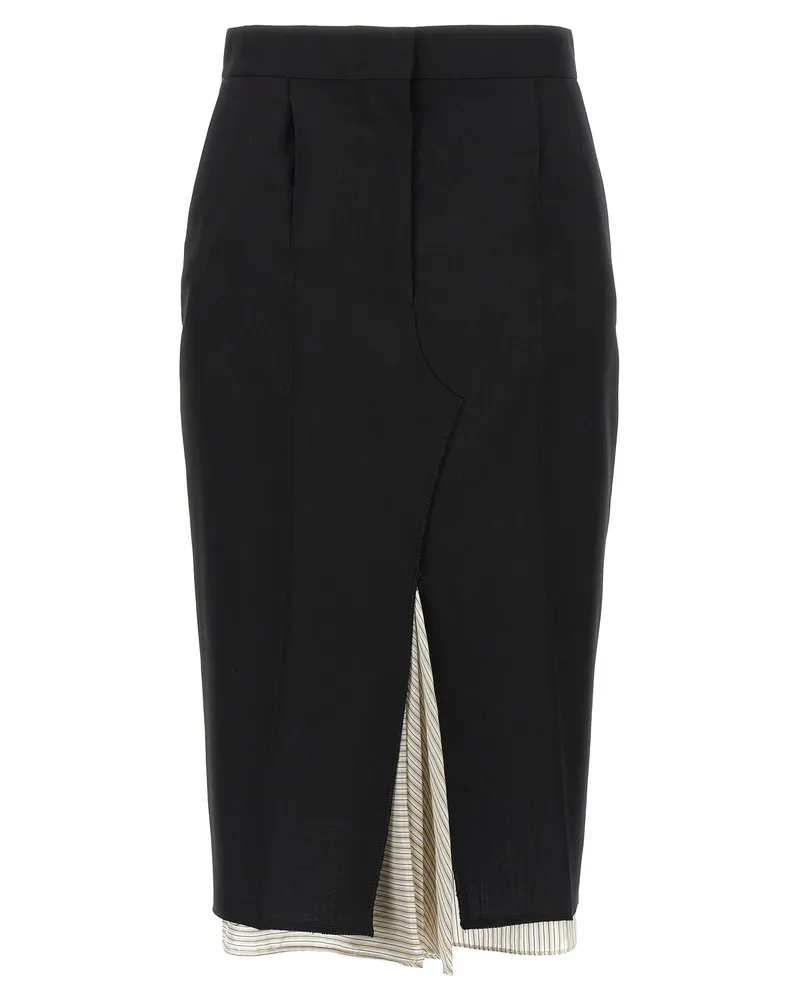 Marni exponierter Auskleidungsrock Black