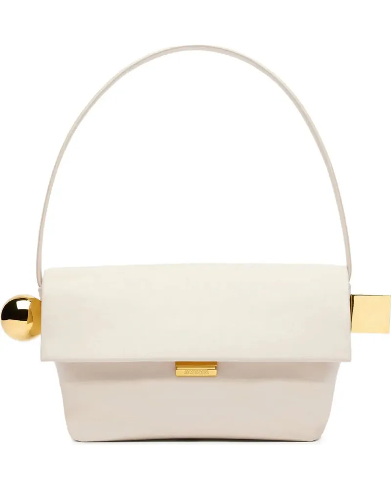 Jacquemus Schultertasche aus Leder mit Schnalle Midnight