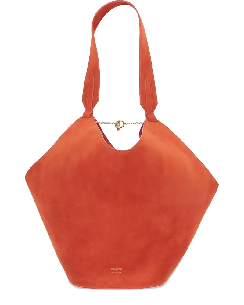 KHAITE Lotus Small Leder Umhängetasche Red