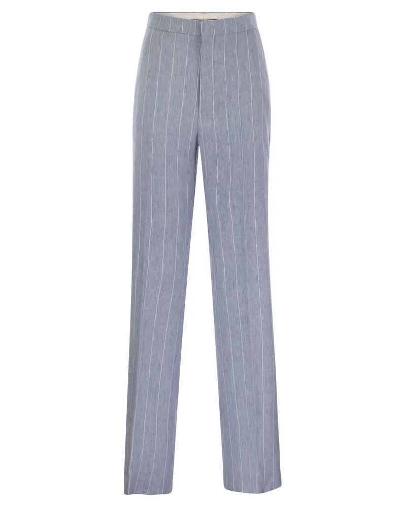 Tagliatore Nadelstreifenhose in Leinen- und Stretch -Baumwolle Light