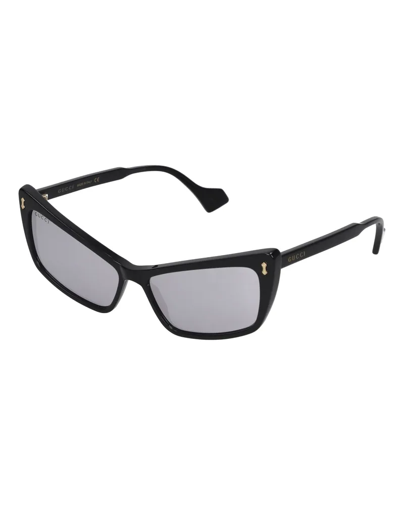 Gucci Damens Sonnenbrille Acetat Schwarz/Silber -