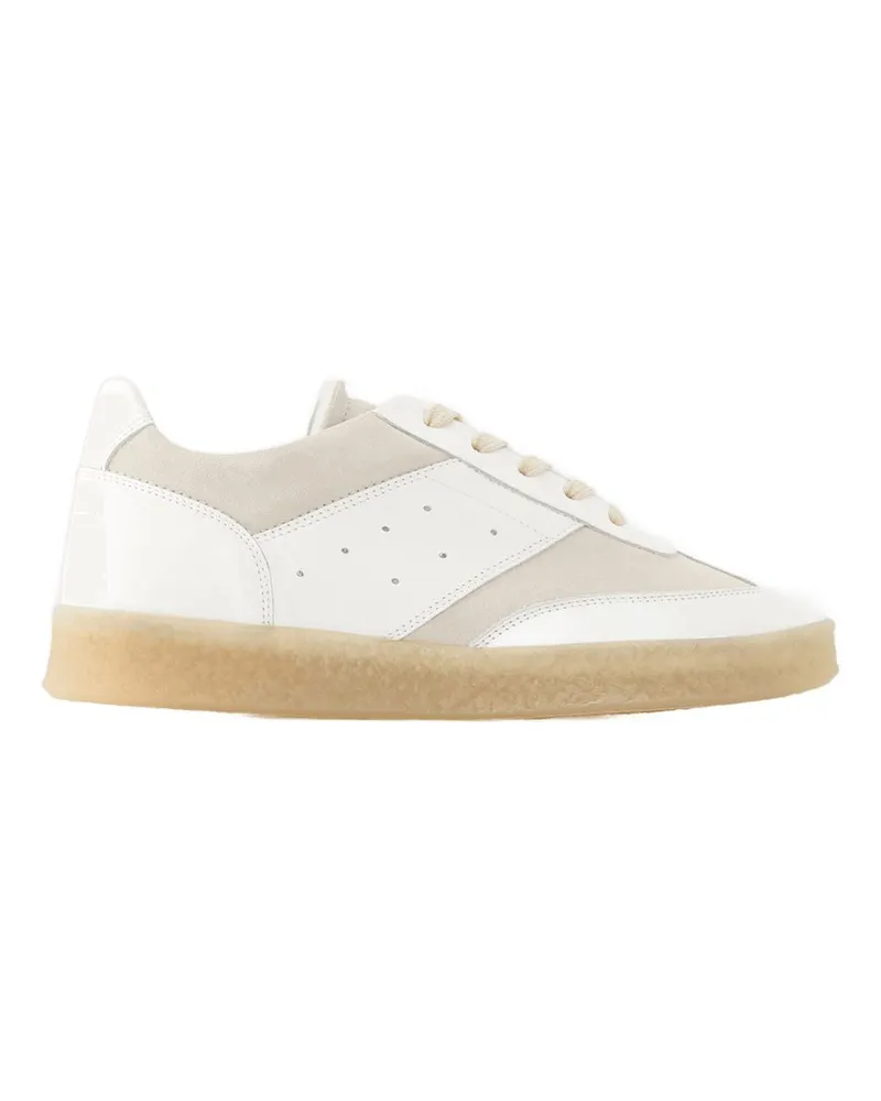 Maison Margiela 6 Hof -Turnschuhe  Leder Weiß White