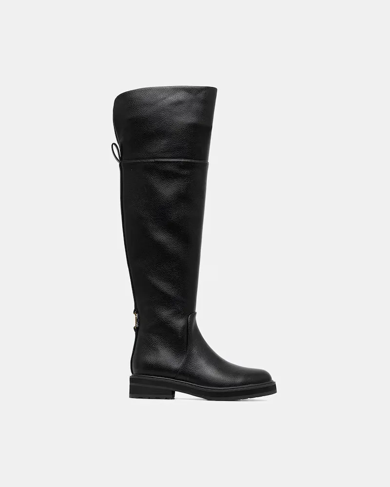 Twin-Set Hohe Stiefel von  mit Logo Black