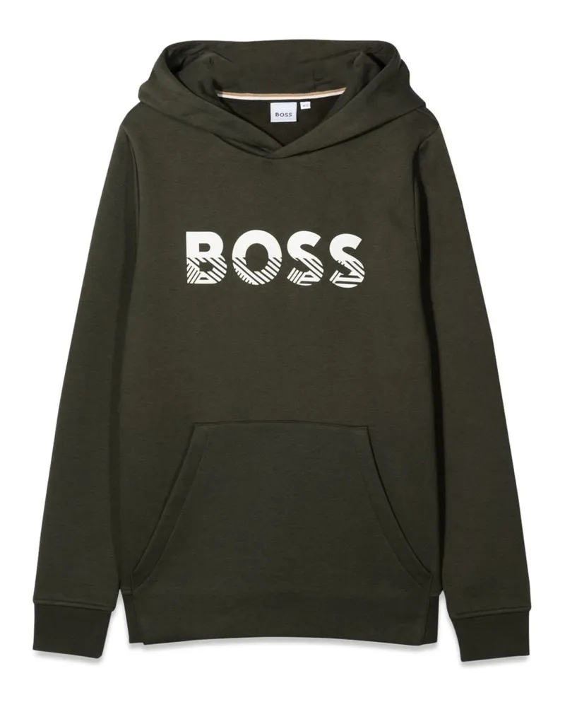 HUGO BOSS Logo Hoodie Green