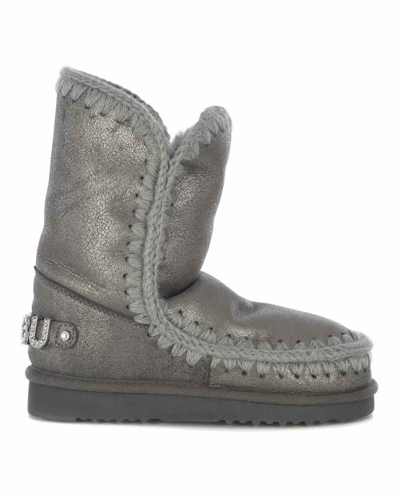 Mou Stiefel "Eskimo 18" aus echtem Leder gemacht Grey
