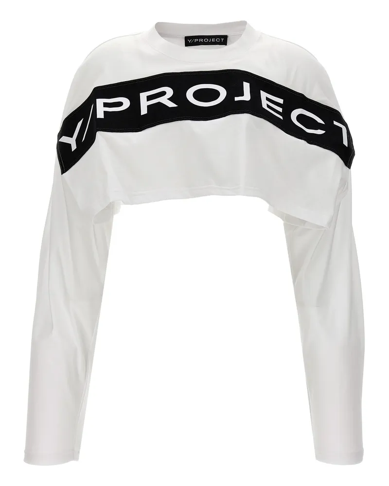 Y/PROJECT Logo Crop T -Shirt White