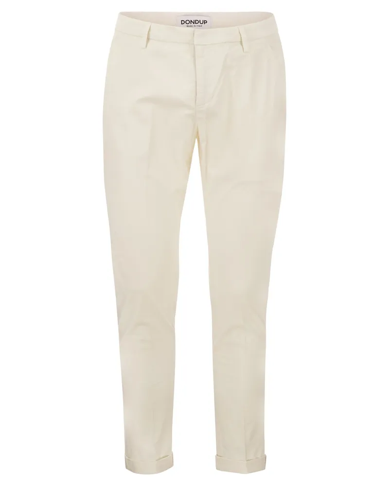 Dondup GAUBERT SLIM FIT GABARDINE HOSEER Butter