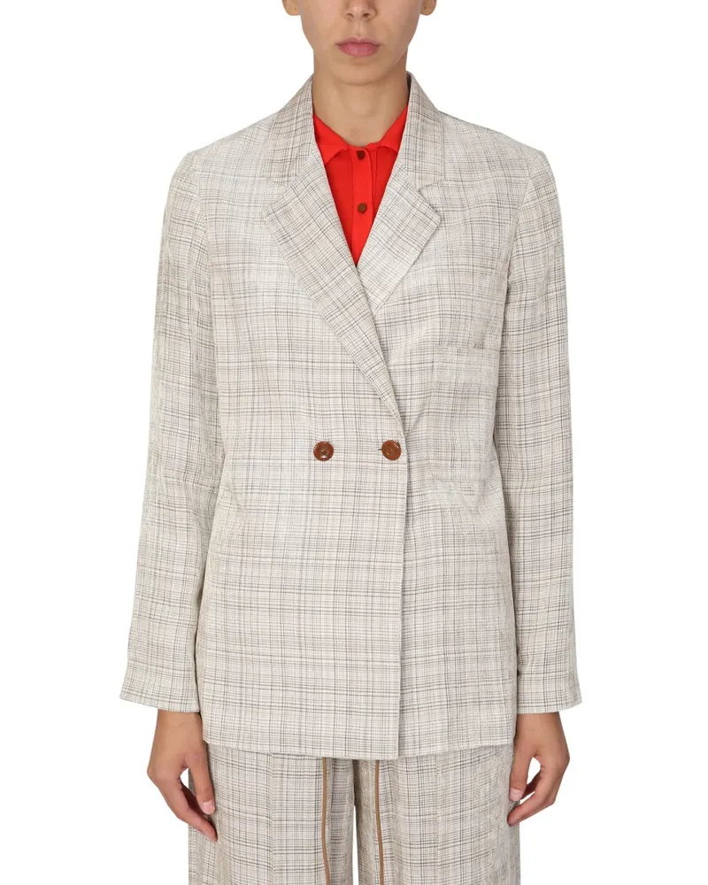 ALYSI Double Breasted Blazer Beige