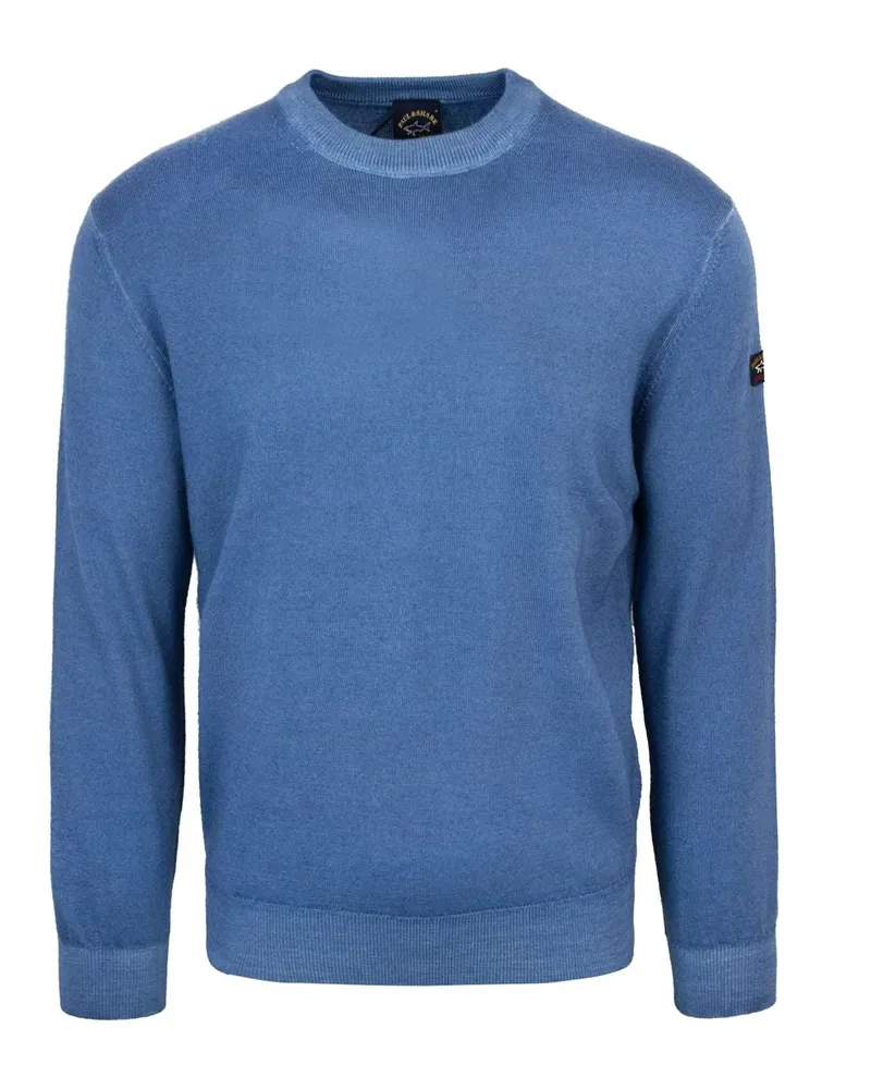 Paul & Shark Girocollo in Lana Extrafine Azzurro Sky