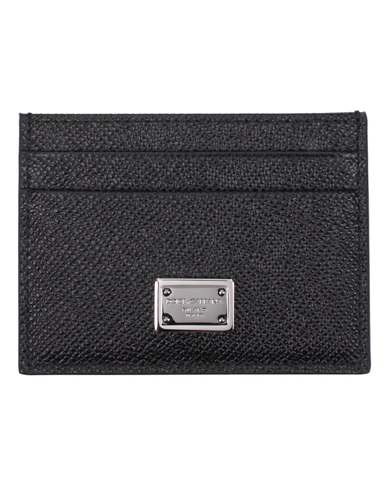 Dolce & Gabbana Dolce&Gabbana Damens Dokumentenhalter aus schwarzem Leder -