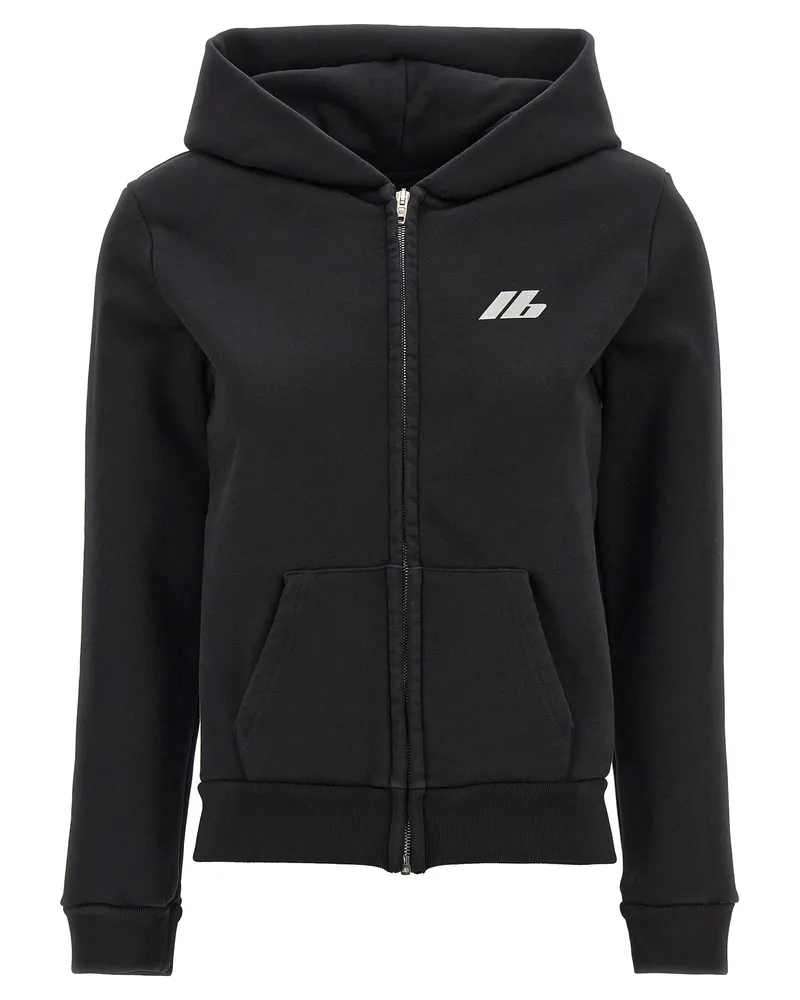 Balenciaga Logo Print Hoodie Black