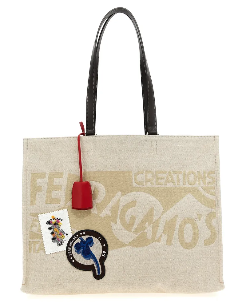Ferragamo Tote Bag L'Einkaufstasche Beige