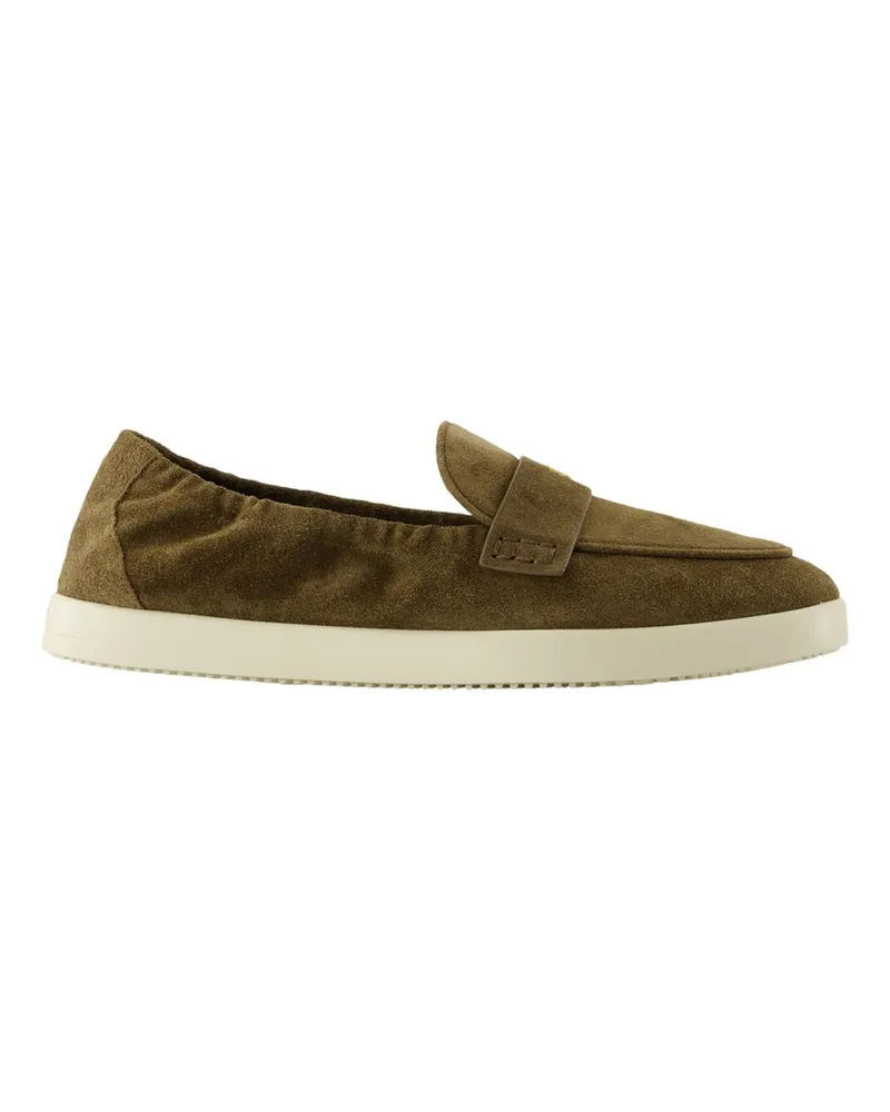 Tory Burch Ballett Sport Slawers e Lederbraun Brown