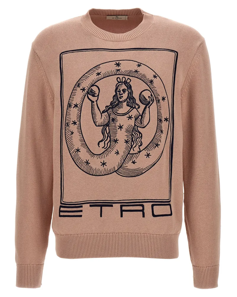 Etro Logo Stickpullover Pink