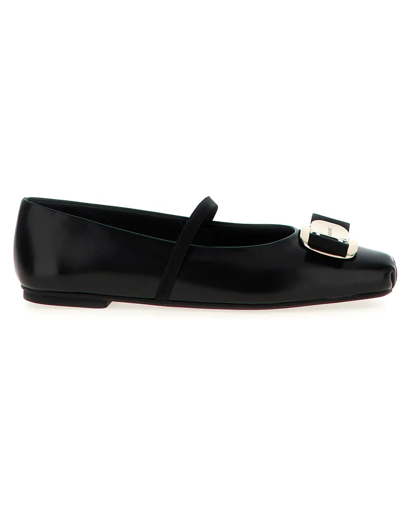Ferragamo Zina' Ballet Flats Black