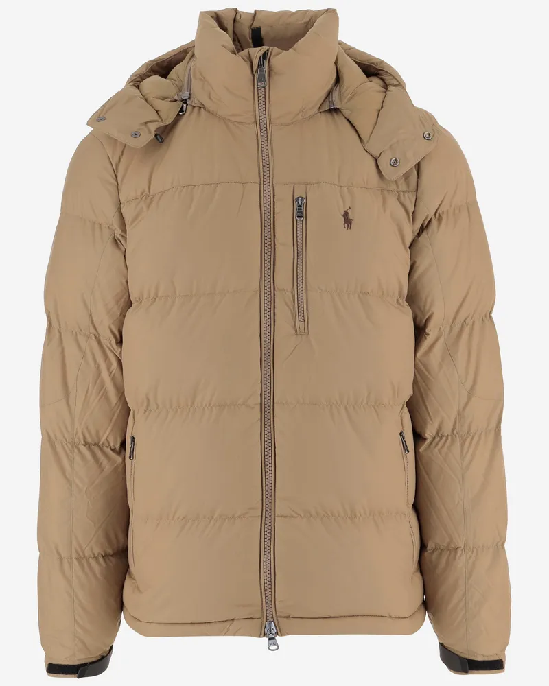 Ralph Lauren Gorham Nylon-Daunenjacke mit Logo Khaki