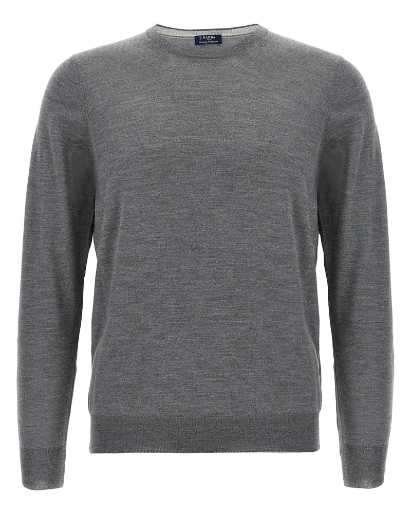 BARBA Wolle und Seidenpullover Gray