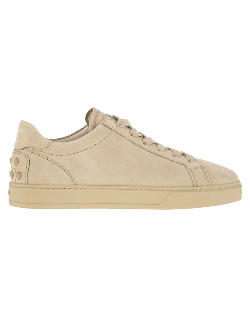 TOD'S Tod 's Wildleder -Leder -Trainer Light