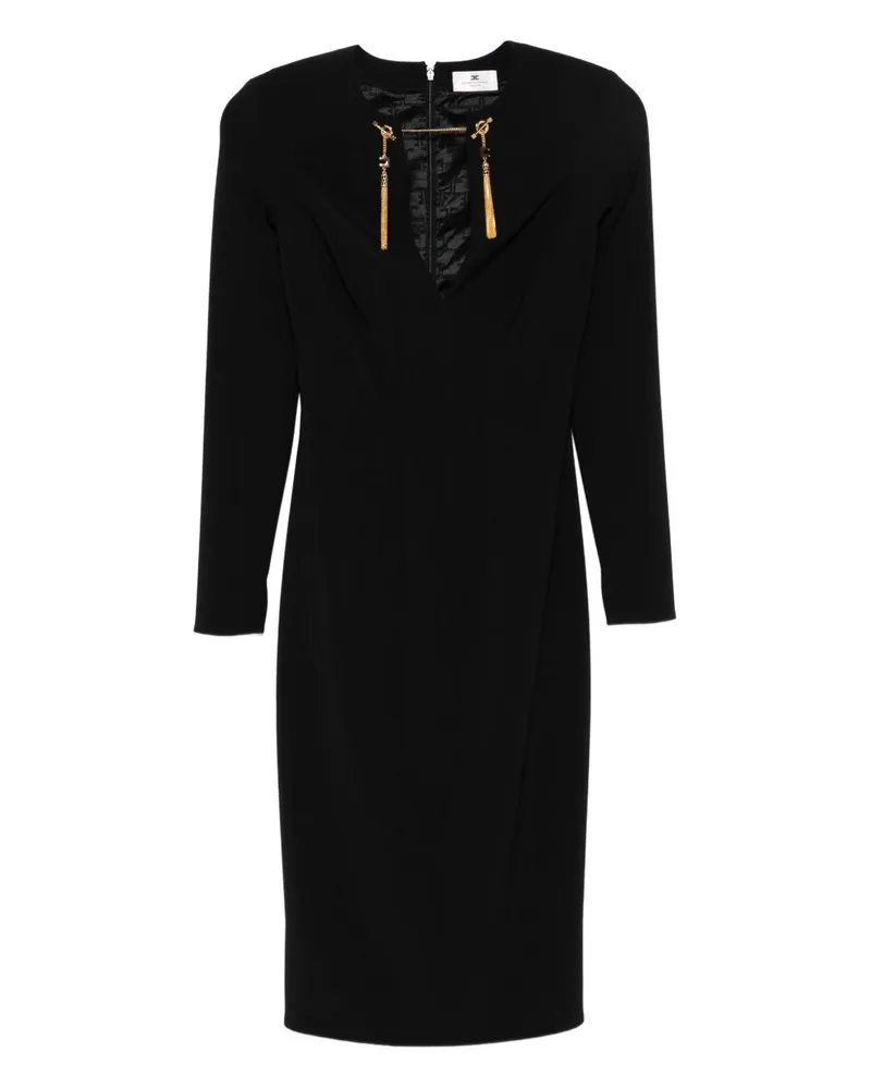 Elisabetta Franchi Midi Kleid Black