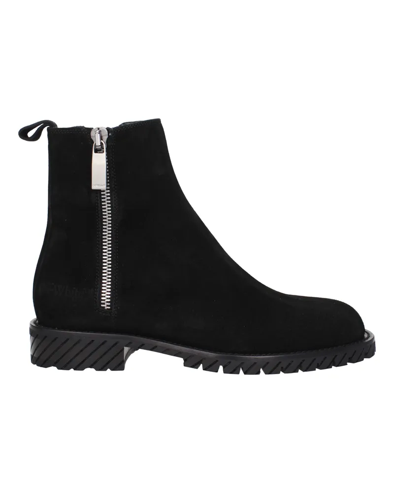 OFF-WHITE Off-weiße Stiefel Männer Wildleder schwarz -