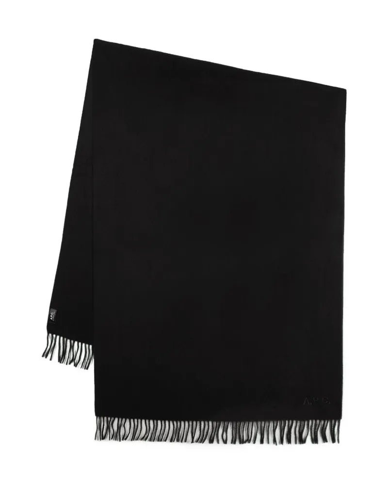 A.P.C. Alix Schal  Wolle schwarz Schwarz