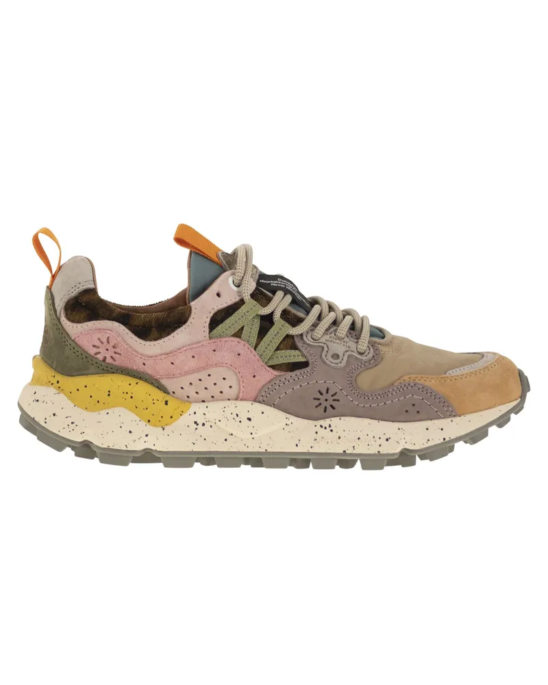 Flower MOUNTAIN Yamano 3 Turnschuhe im Wildleder und technischen Stoff Beige