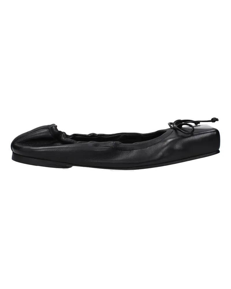 Jacquemus Damens Ballerinas aus schwarzem Leder -