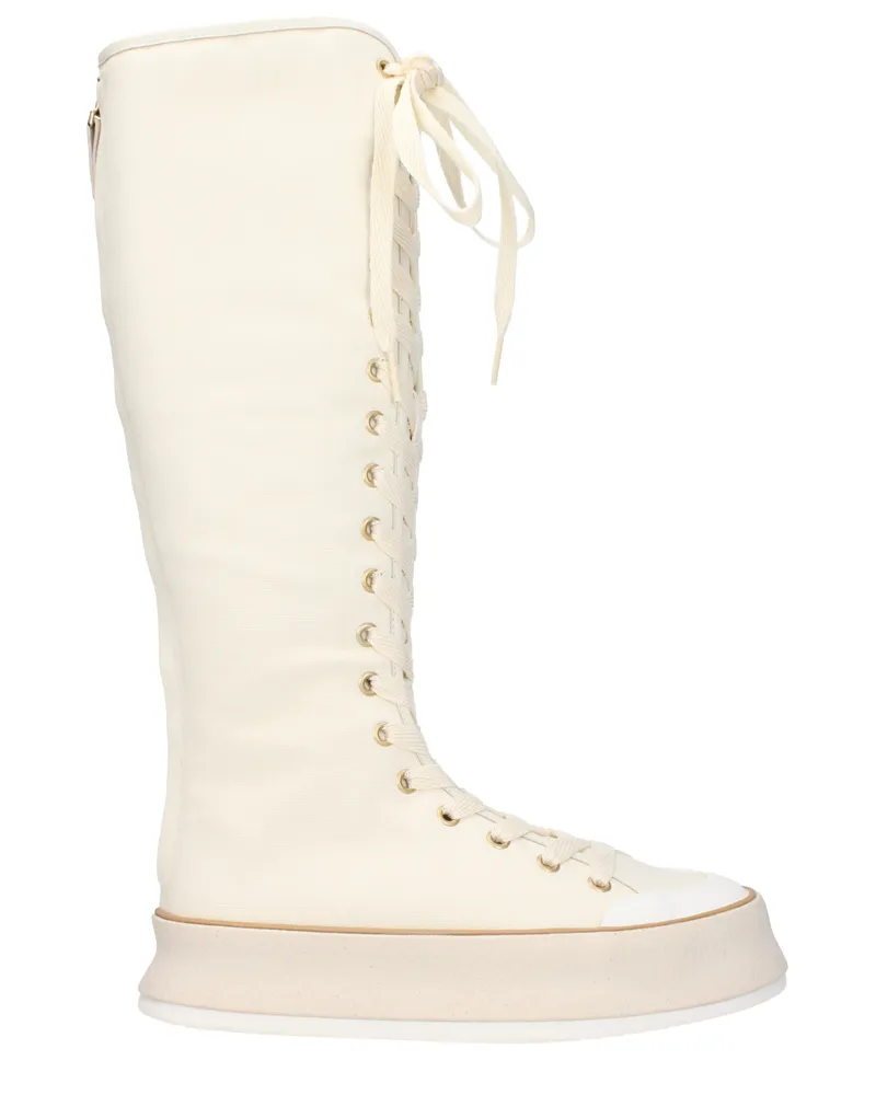 Max Mara Boots Frauen Stoff Beige/Leinwand -