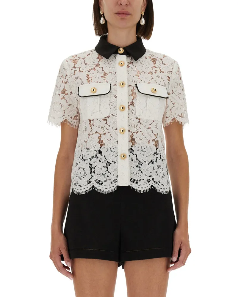 Self-Portrait Selbstporträtspitze mit Kragen White