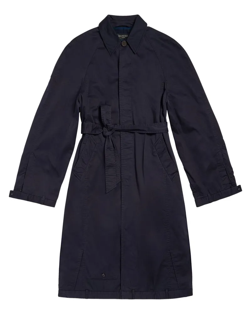Balenciaga dekonstruierte Baumwollmantel Blau